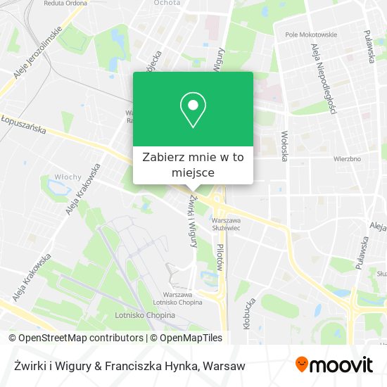 Mapa Żwirki i Wigury & Franciszka Hynka