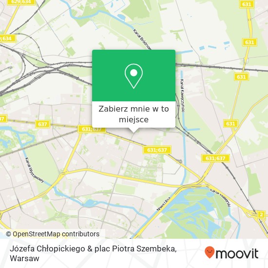 Mapa Józefa Chłopickiego & plac Piotra Szembeka