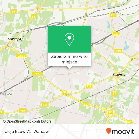 Mapa aleja Bzów 75