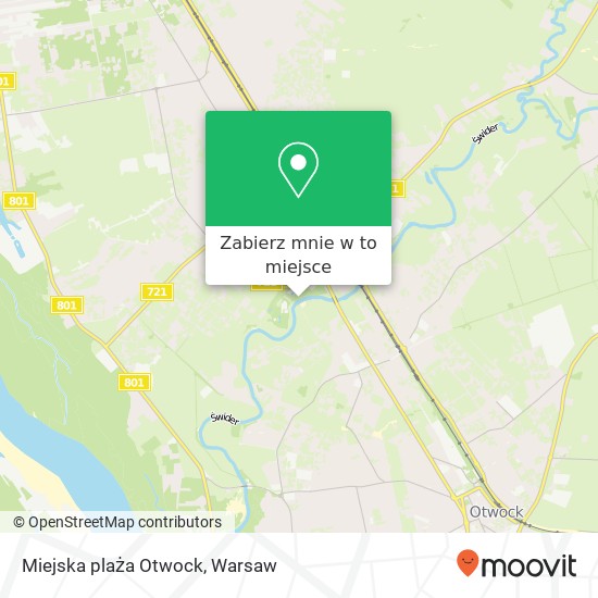 Mapa Miejska plaża Otwock