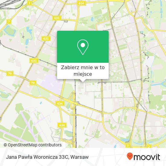 Mapa Jana Pawła Woronicza 33C