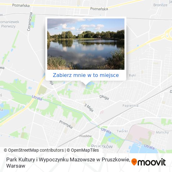 Mapa Park Kultury i Wypoczynku Mazowsze w Pruszkowie