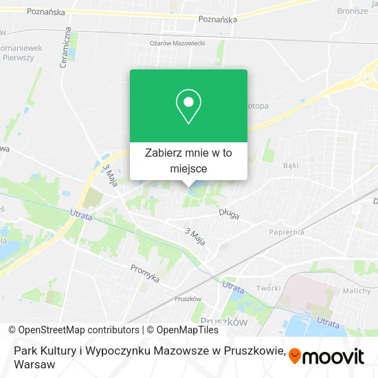 Mapa Park Kultury i Wypoczynku Mazowsze w Pruszkowie