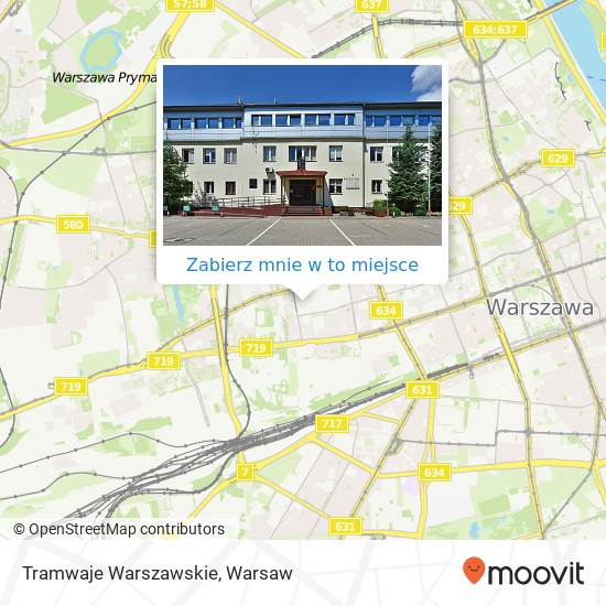 Mapa Tramwaje Warszawskie