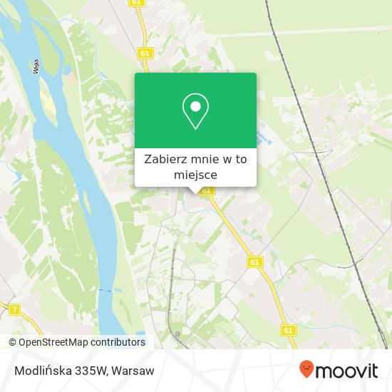 Mapa Modlińska 335W