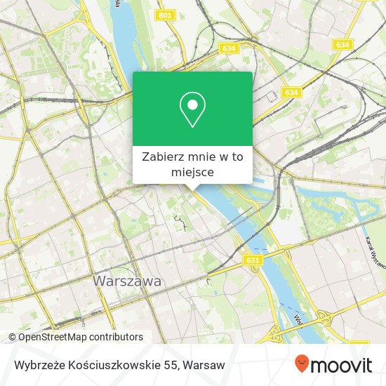 Mapa Wybrzeże Kościuszkowskie 55