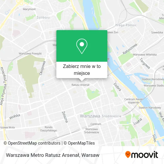 Mapa Warszawa Metro Ratusz Arsenał