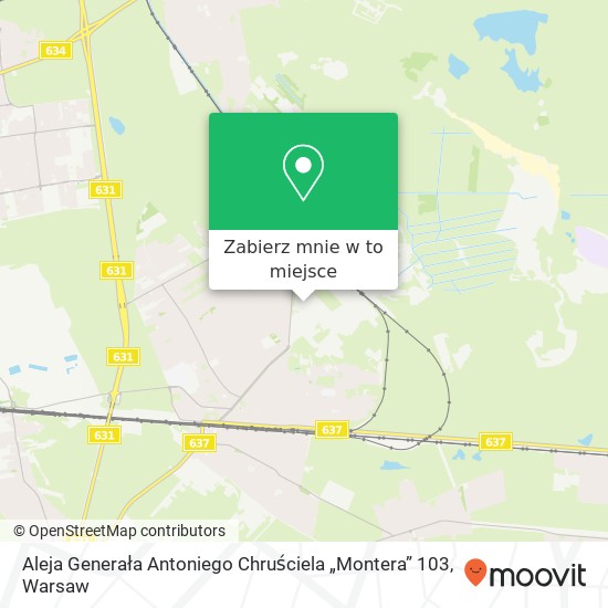 Mapa Aleja Generała Antoniego Chruściela „Montera” 103