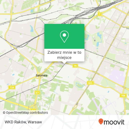 Mapa WKD Raków