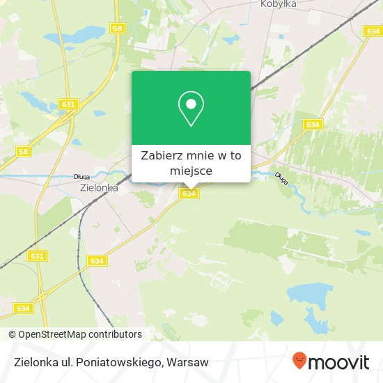 Mapa Zielonka ul. Poniatowskiego