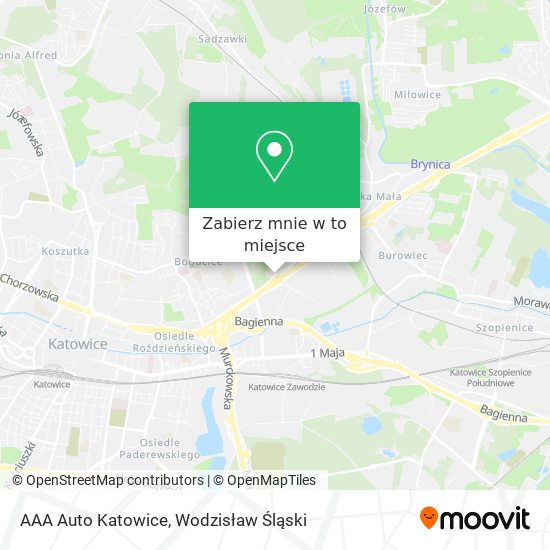 Mapa AAA Auto Katowice
