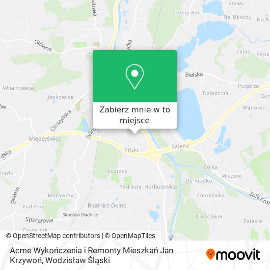 Mapa Acme Wykończenia i Remonty Mieszkań Jan Krzywoń