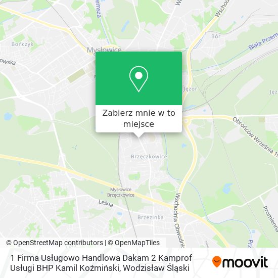 Mapa 1 Firma Usługowo Handlowa Dakam 2 Kamprof Usługi BHP Kamil Koźmiński