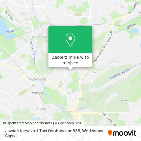 Mapa Jawień Krzysztof Taxi Osobowe nr 558