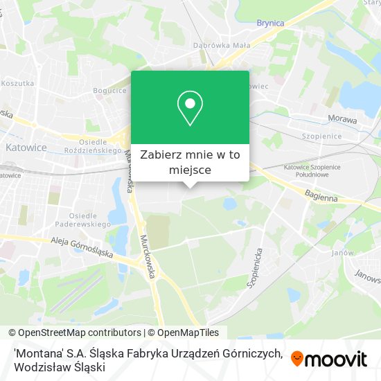 Mapa 'Montana' S.A. Śląska Fabryka Urządzeń Górniczych