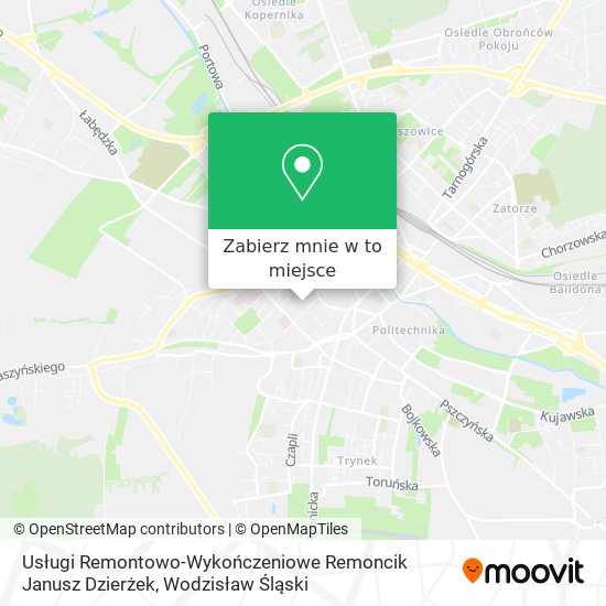 Mapa Usługi Remontowo-Wykończeniowe Remoncik Janusz Dzierżek
