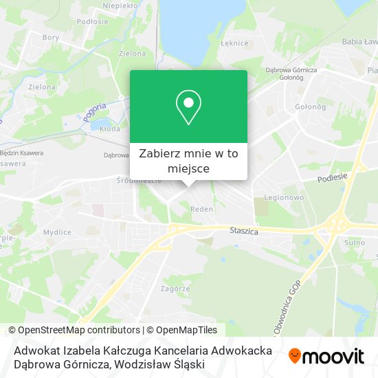 Mapa Adwokat Izabela Kałczuga Kancelaria Adwokacka Dąbrowa Górnicza