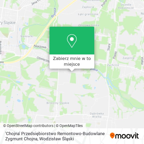 Mapa 'Chojna' Przedsiębiorstwo Remontowo-Budowlane Zygmunt Chojna