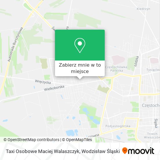 Mapa Taxi Osobowe Maciej Walaszczyk