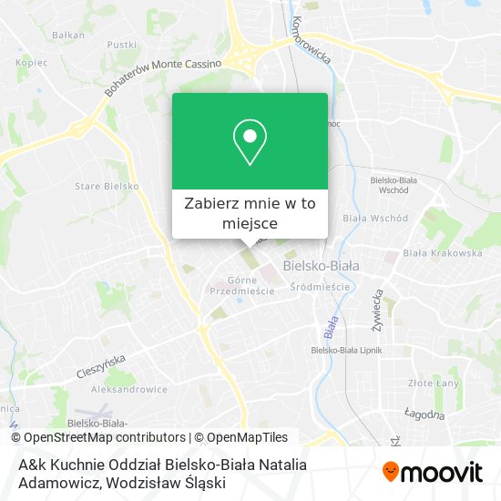 Mapa A&k Kuchnie Oddział Bielsko-Biała Natalia Adamowicz
