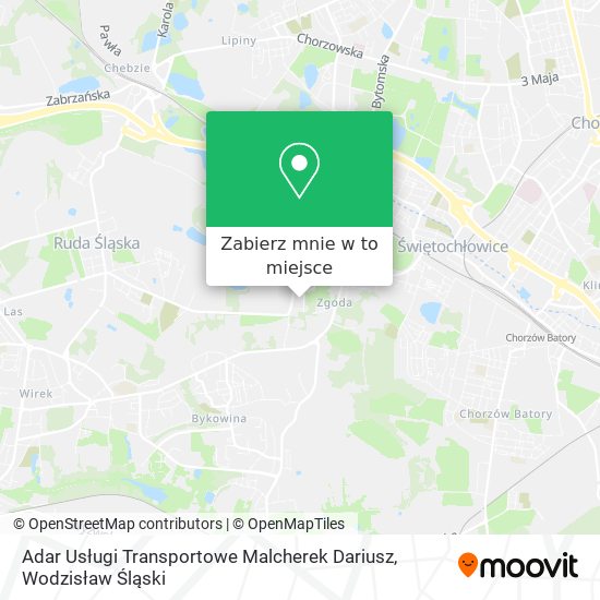 Mapa Adar Usługi Transportowe Malcherek Dariusz