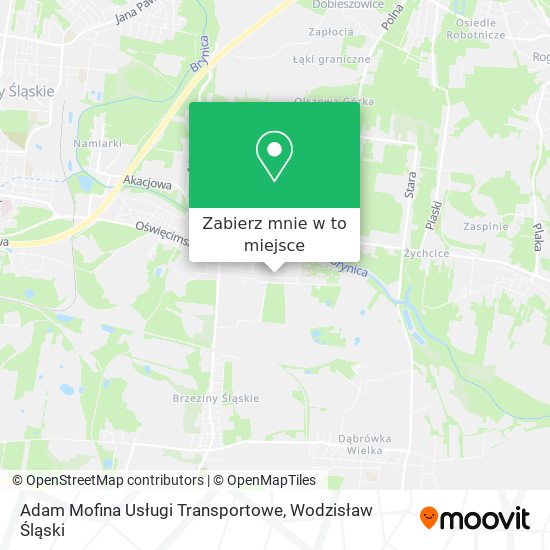 Mapa Adam Mofina Usługi Transportowe