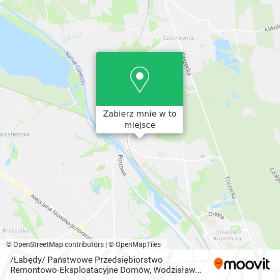 Mapa /Łabędy/ Państwowe Przedsiębiorstwo Remontowo-Eksploatacyjne Domów