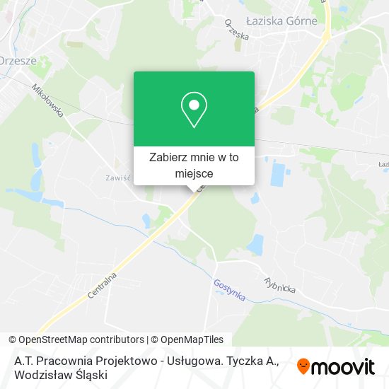 Mapa A.T. Pracownia Projektowo - Usługowa. Tyczka A.