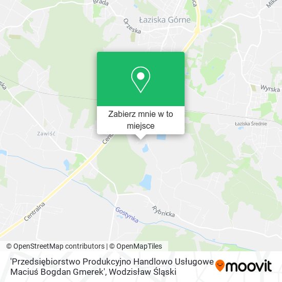 Mapa 'Przedsiębiorstwo Produkcyjno Handlowo Usługowe Maciuś Bogdan Gmerek'
