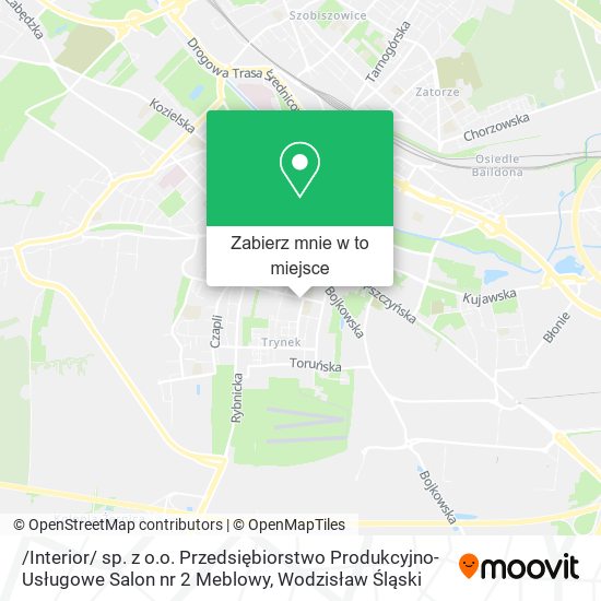 Mapa /Interior/ sp. z o.o. Przedsiębiorstwo Produkcyjno-Usługowe Salon nr 2 Meblowy