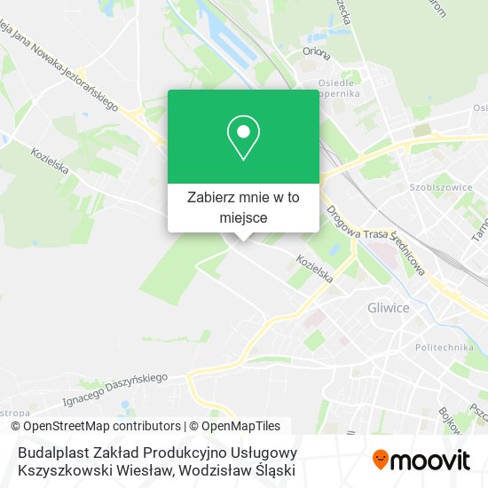 Mapa Budalplast Zakład Produkcyjno Usługowy Kszyszkowski Wiesław