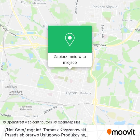 Mapa /Net-Com/ mgr inż. Tomasz Krzyżanowski Przedsiębiorstwo Usługowo-Produkcyjne
