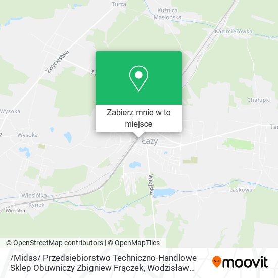 Mapa /Midas/ Przedsiębiorstwo Techniczno-Handlowe Sklep Obuwniczy Zbigniew Frączek