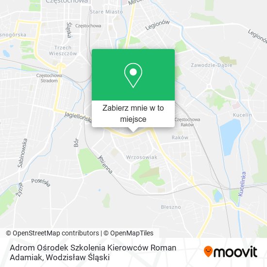 Mapa Adrom Ośrodek Szkolenia Kierowców Roman Adamiak