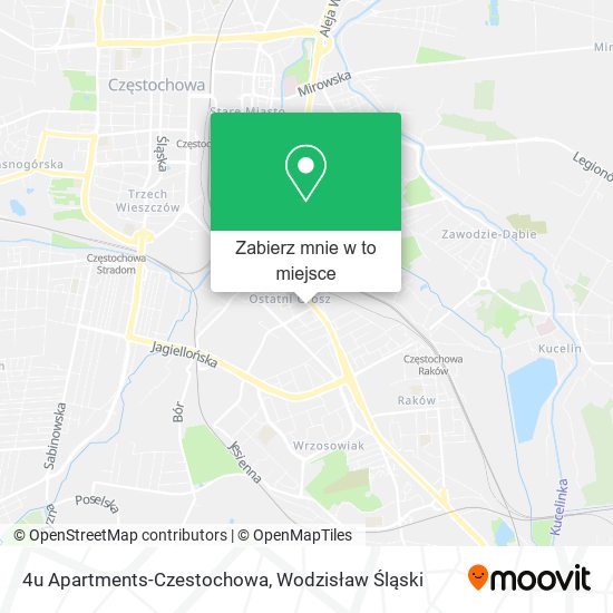 Mapa 4u Apartments-Czestochowa