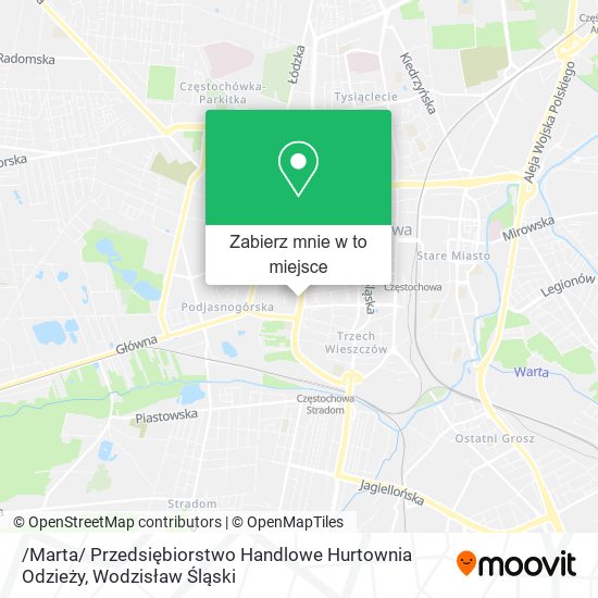 Mapa /Marta/ Przedsiębiorstwo Handlowe Hurtownia Odzieży