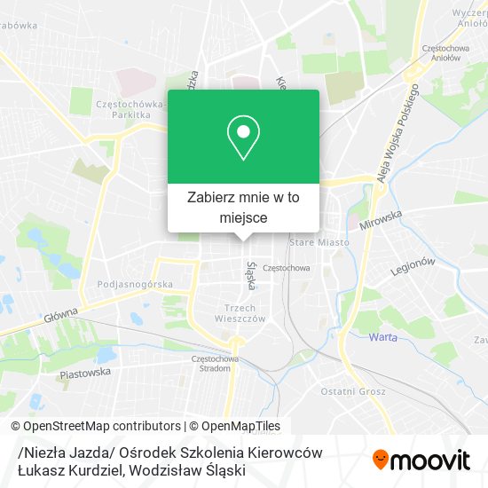 Mapa /Niezła Jazda/ Ośrodek Szkolenia Kierowców Łukasz Kurdziel