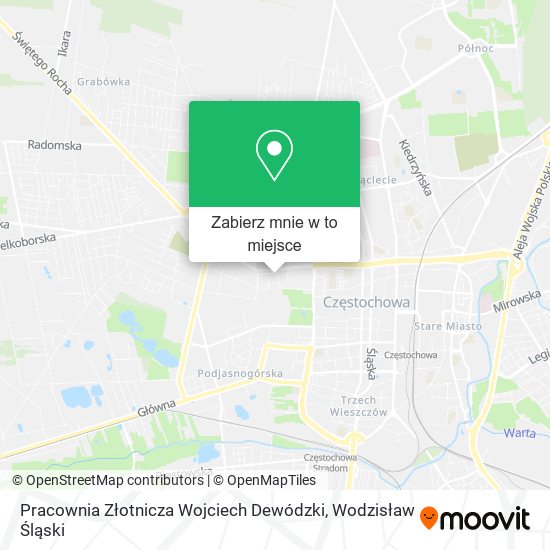 Mapa Pracownia Złotnicza Wojciech Dewódzki