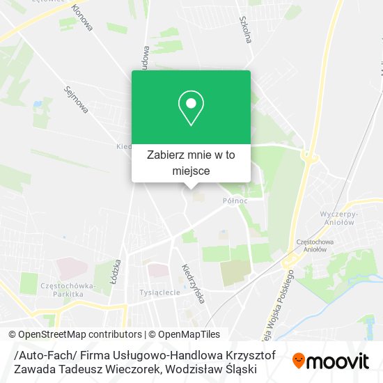 Mapa /Auto-Fach/ Firma Usługowo-Handlowa Krzysztof Zawada Tadeusz Wieczorek
