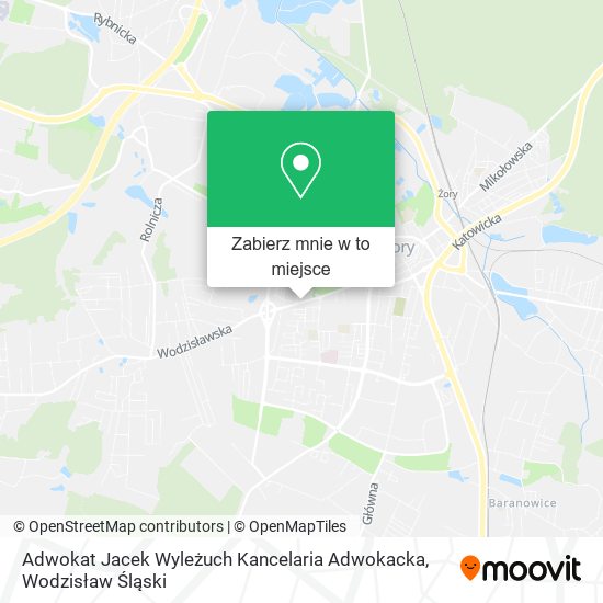 Mapa Adwokat Jacek Wyleżuch Kancelaria Adwokacka