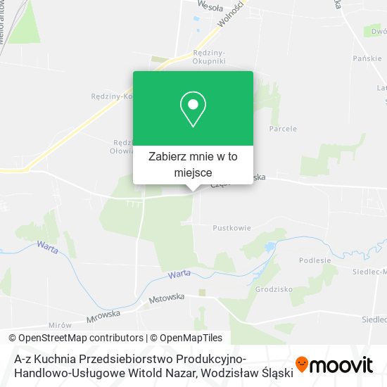 Mapa A-z Kuchnia Przedsiebiorstwo Produkcyjno-Handlowo-Usługowe Witold Nazar