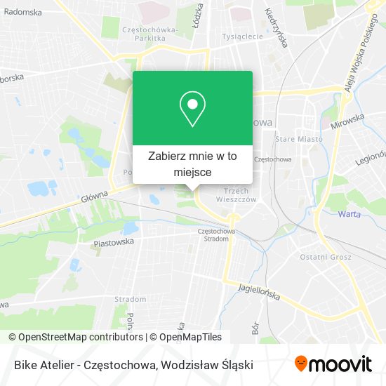 Mapa Bike Atelier - Częstochowa