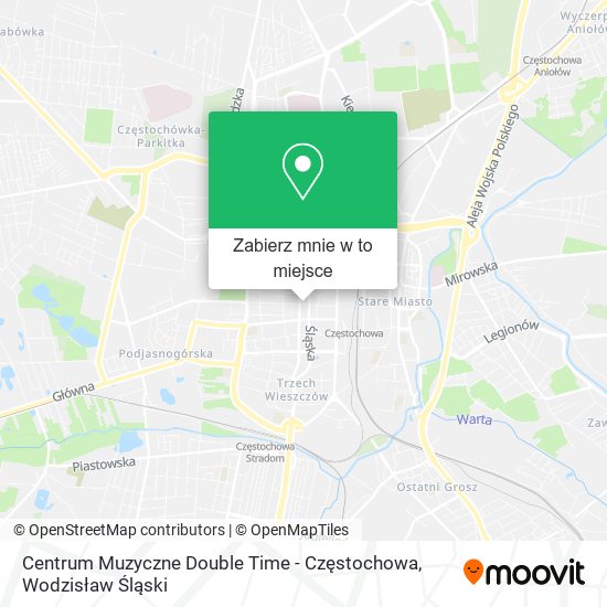 Mapa Centrum Muzyczne Double Time - Częstochowa