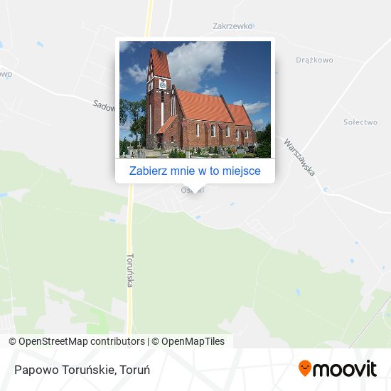 Mapa Papowo Toruńskie
