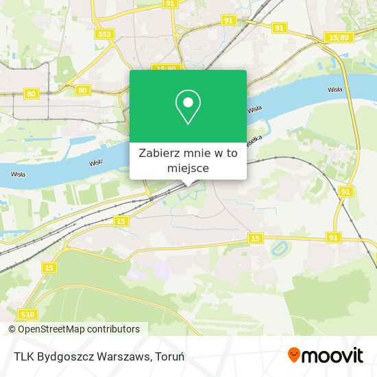 Mapa TLK Bydgoszcz Warszaws