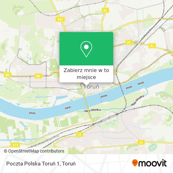 Mapa Poczta Polska Toruń 1
