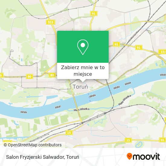 Mapa Salon Fryzjerski Salwador