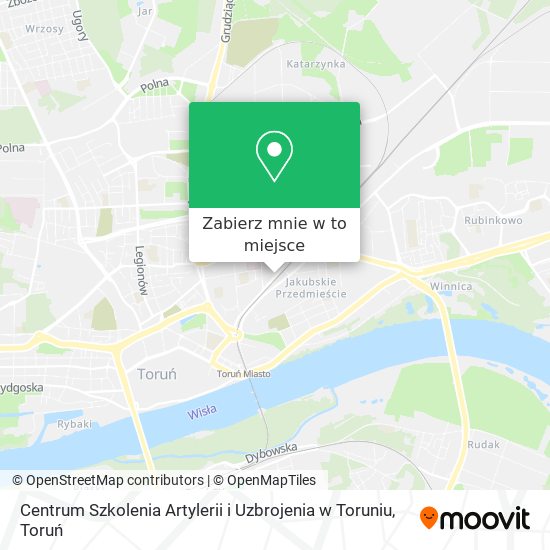 Mapa Centrum Szkolenia Artylerii i Uzbrojenia w Toruniu