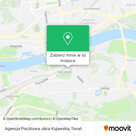 Mapa Agencja Pocztowa, ulica Kujawska