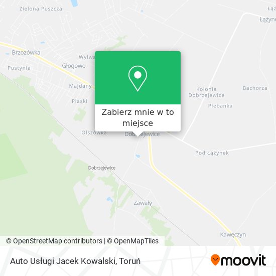 Mapa Auto Usługi Jacek Kowalski